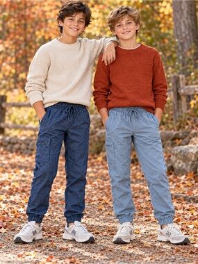 Weatherproof Vintage Boys Fleece-Lined Cargo Jogger Pants Size M 10/12